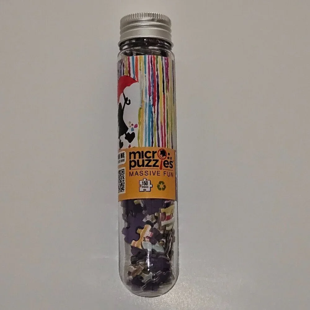 NEW Rainbow Rain MicroPuzzles 150 Piece Jigsaw Micro Puzzle Girl Umbrella